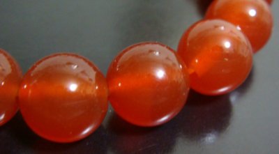 画像1: 天然石レッドアゲート（赤メノウ）10mm玉のブレスレット