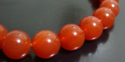 画像1: 天然石レッドアゲート（赤メノウ）8mm玉のブレスレット
