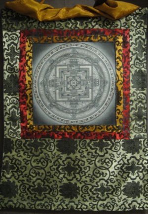 画像1: ◆カーラチャクラ・マンダラ（時輪曼荼羅）タンカ／仏画／チベット-2