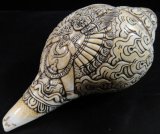 密教法具　法螺貝（シャンカ）silver925製マハーカーラ（大黒天）B 密教法具法螺貝（シャンカ）silver925製マハーカーラ（大黒天）B