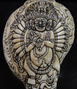画像2: ◆ チベット密教法具　法螺貝（シャンカ）ヴァジュラ・バイラヴァ 