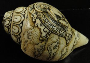 画像3: ◆チベット密教法具　法螺貝（シャンカ）ミラレパ