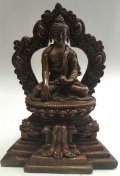 ◆仏陀/釈迦牟尼仏像◆仏教 チベット ◆アンティーク風-BGS