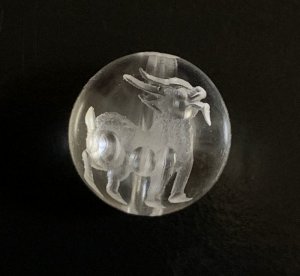 画像2: 天然石彫り水晶ひつじ（羊）12mm玉のブレスレット