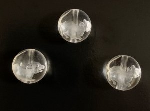 画像3: 天然石彫り水晶子(ねずみ)12mm玉  5粒セット