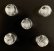 画像1: 天然石彫り水晶 トラ（寅） 12mm玉  5粒セット (1)