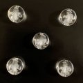 天然石彫り水晶申(さる)12mm玉  5粒セット