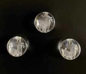 画像3: 天然石彫り水晶ひつじ（羊 12mm玉  5粒セット
