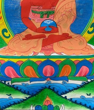 画像4: ◆無量光如来（あみだにょらい/アミターバ）タンカ／仏画／曼荼羅／チベット2
