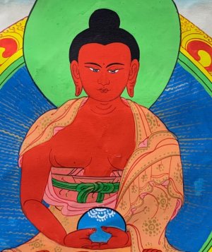 画像3: ◆無量光如来（あみだにょらい/アミターバ）タンカ／仏画／曼荼羅／チベット2