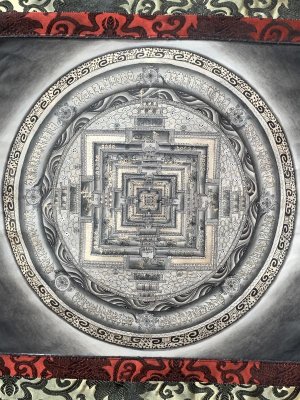 画像2: ◆カーラチャクラ・マンダラ（時輪曼荼羅）タンカ／仏画／チベット-B1
