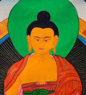 画像3: ◆阿閦如来（あしゅくにょらい/アクショービャ）タンカ／仏画／曼荼羅／チベット-1