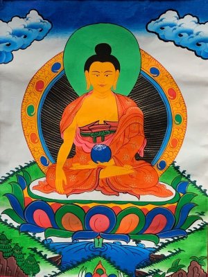 画像2: ◆阿閦如来（あしゅくにょらい/アクショービャ）タンカ／仏画／曼荼羅／チベット