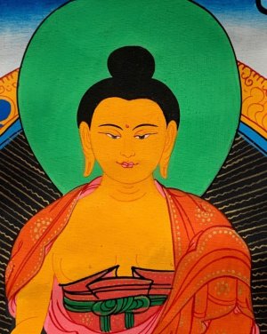 画像3: ◆阿閦如来（あしゅくにょらい/アクショービャ）タンカ／仏画／曼荼羅／チベット
