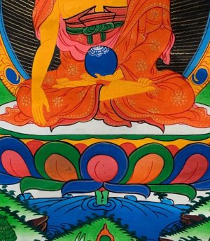 画像4: ◆阿閦如来（あしゅくにょらい/アクショービャ）タンカ／仏画／曼荼羅／チベット