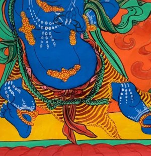 画像4: ◆ヴァジュラ・パーニ（金剛手）タンカ／仏画／曼荼羅／チベット