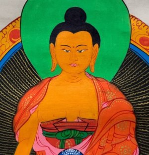画像3: ◆阿閦如来（あしゅくにょらい/アクショービャ）タンカ／仏画／曼荼羅／チベット-2