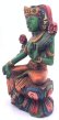 画像2: 木製手彫りグリーンターラー（緑多羅菩薩）像◆チベット仏教-2A (2)
