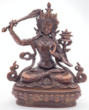 画像1: ◆文殊菩薩（マンジュシュリー）像◆仏教　チベット-AAA
