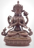 ◆六字咒観音菩薩像◆仏教　チベット-AAA