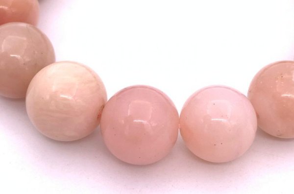 画像3: 天然石ピンクオパールAA12mm玉のブレスレット-2 (3)