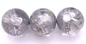 画像2: 天然石水晶銀彫り青龍＆セラフィナイト&ブラックルチルクォーツ（黒針水晶）のストラップ