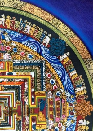 画像4: ◆カーラチャクラ・マンダラ（時輪曼荼羅）タンカ／仏画／チベット-KL22