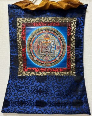 画像1: ◆カーラチャクラ・マンダラ（時輪曼荼羅）タンカ／仏画／チベット-KL28