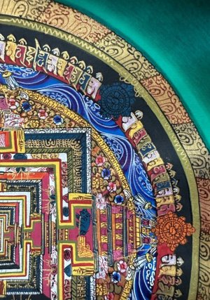 画像4: ◆カーラチャクラ・マンダラ（時輪曼荼羅）タンカ／仏画／チベット-KL23