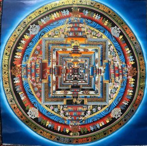 画像2: ◆カーラチャクラ・マンダラ（時輪曼荼羅）タンカ／仏画／チベット-KL28