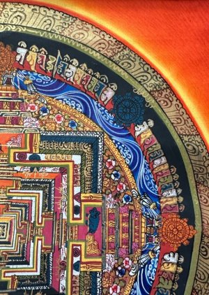 画像4: ◆カーラチャクラ・マンダラ（時輪曼荼羅）タンカ／仏画／チベット-KL30