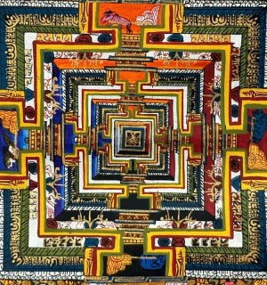 画像3: ◆カーラチャクラ・マンダラ（時輪曼荼羅）タンカ／仏画／チベット-KL22