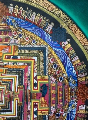 画像4: ◆カーラチャクラ・マンダラ（時輪曼荼羅）タンカ／仏画／チベット-KL26