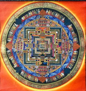 画像2: ◆カーラチャクラ・マンダラ（時輪曼荼羅）タンカ／仏画／チベット-KL30