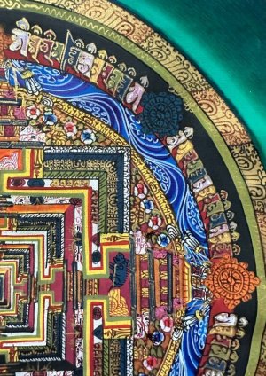 画像4: ◆カーラチャクラ・マンダラ（時輪曼荼羅）タンカ／仏画／チベット-KL27