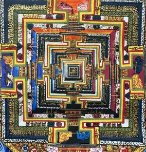 画像3: ◆カーラチャクラ・マンダラ（時輪曼荼羅）タンカ／仏画／チベット-KL27