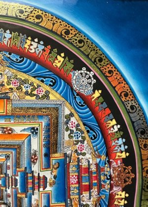 画像4: ◆カーラチャクラ・マンダラ（時輪曼荼羅）タンカ／仏画／チベット-KL28