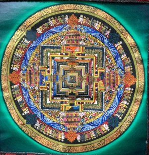 画像2: ◆カーラチャクラ・マンダラ（時輪曼荼羅）タンカ／仏画／チベット-KL27