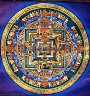 画像2: ◆カーラチャクラ・マンダラ（時輪曼荼羅）タンカ／仏画／チベット-KL22