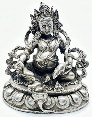 画像1: ◆毘沙門天（ヴァイシュラヴァナ）像◆仏教 チベット◆シルバーアンティーク風