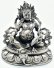 画像1: ◆毘沙門天（ヴァイシュラヴァナ）像◆仏教 チベット◆シルバーアンティーク風 (1)
