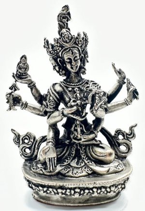 画像1: ◆仏頂尊勝母（ナムジャルマ）像◆仏教 チベット◆シルバーアンティーク風