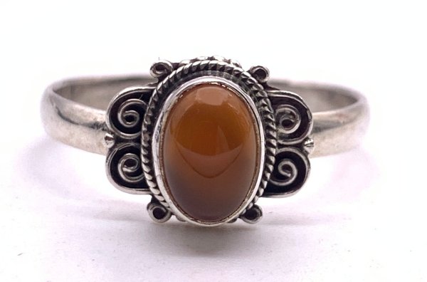 画像2: 天然石カーネリアン  silver925リング☆11号、12号、14号 (2)