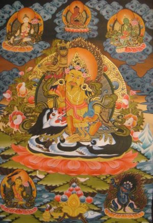 画像1: ◆毘沙門天（ヴァイシュラヴァナ）タンカ／仏画／曼荼羅／チベット