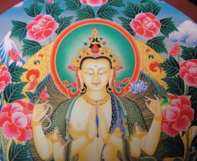 画像2: 六字咒観音菩薩ステッカー/チベット密教 
