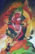 画像2: ◆ヴァジュラ・ヴァーラーヒー像（金剛亥母）ダーキニー　タンカ／仏画／チベット (2)