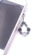 画像4: 天然石水晶銀彫り青龍12mm玉＆セラフィナイト＆オニキスのストラップ  (4)