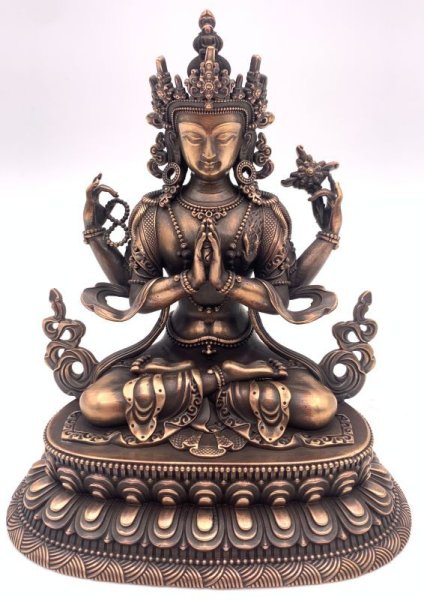 画像1: ◆六字咒観音菩薩像 ◆仏教　チベット-AM (1)