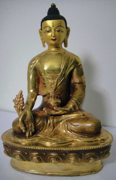 画像1: 薬師如来（メディスンブッダ）像◆仏教　チベット (1)