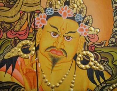 画像2: ◆毘沙門天（ヴァイシュラヴァナ）タンカ／仏画／曼荼羅／チベット